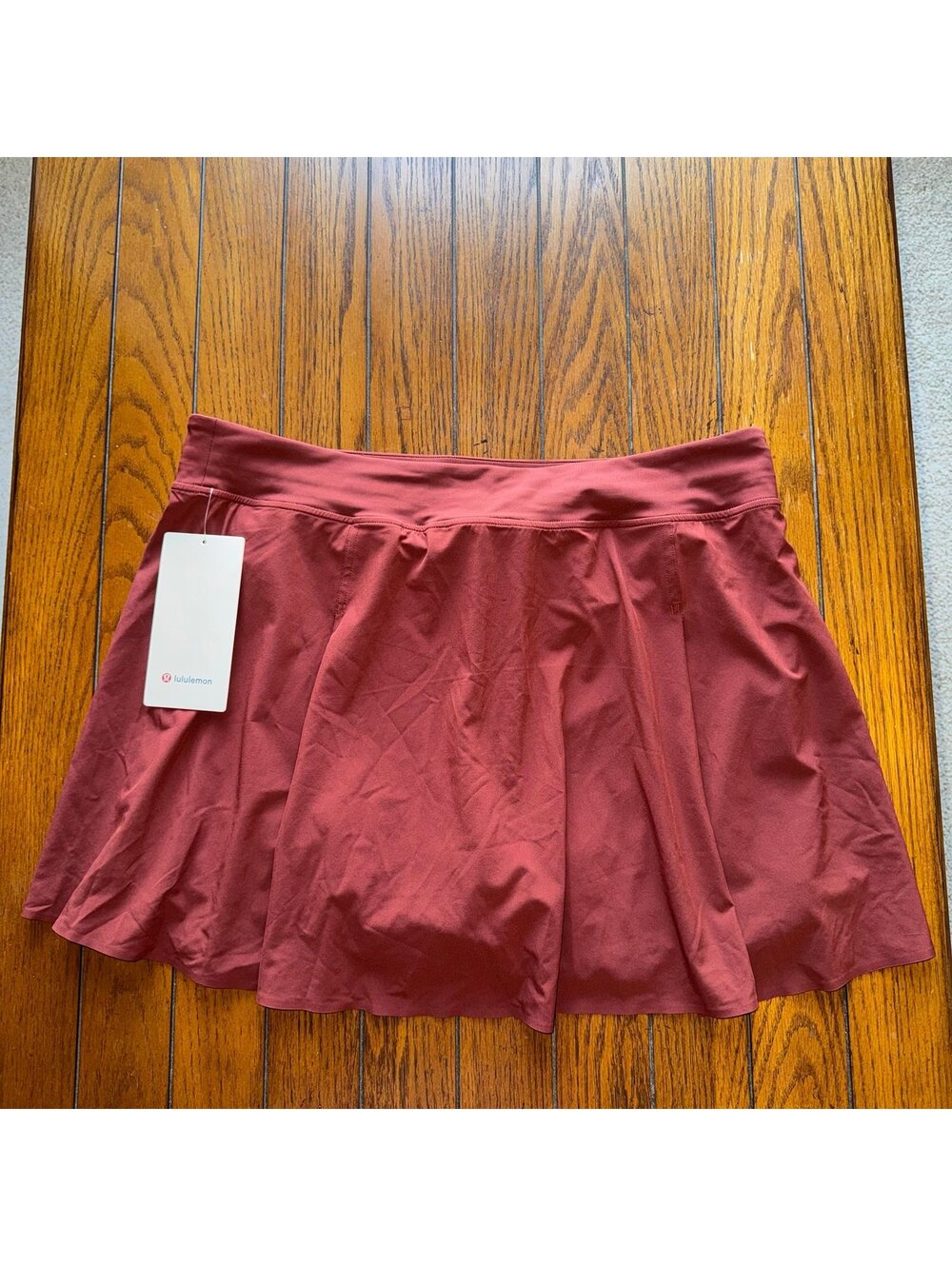 Lululemon A-Line Side-Pleat Tennis Skirt High Rise Cranberry Charm Size XL NWT